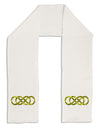 Double Infinity Gold Adult Fleece 64&#x22; Scarf-TooLoud-White-One-Size-Adult-Davson Sales