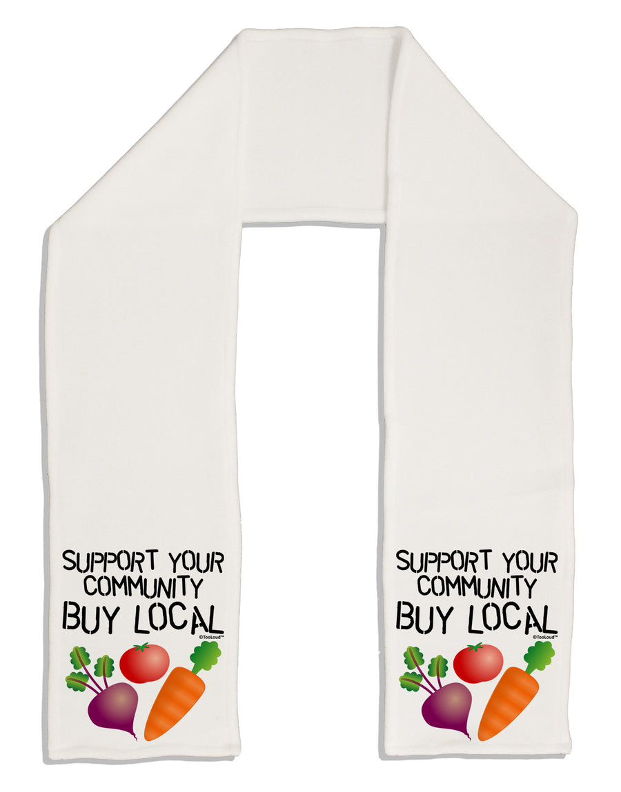 Support Your Community - Buy Local Adult Fleece 64&#x22; Scarf-TooLoud-White-One-Size-Adult-Davson Sales