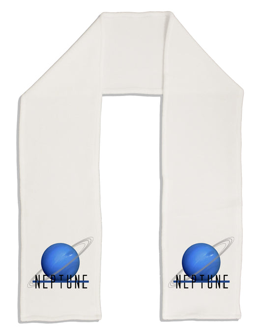Planet Neptune Text Adult Fleece 64&#x22; Scarf-TooLoud-White-One-Size-Adult-Davson Sales
