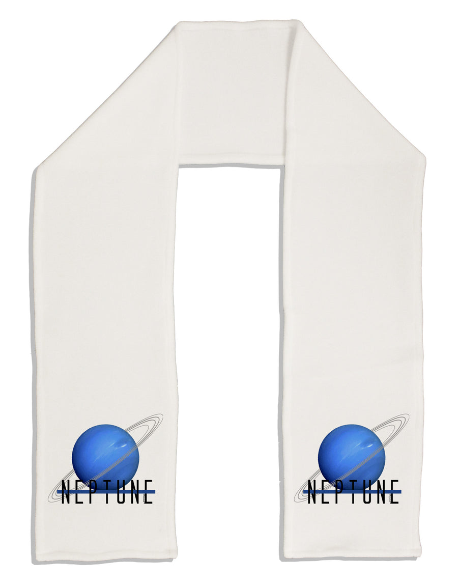 Planet Neptune Text Adult Fleece 64&#x22; Scarf-TooLoud-White-One-Size-Adult-Davson Sales