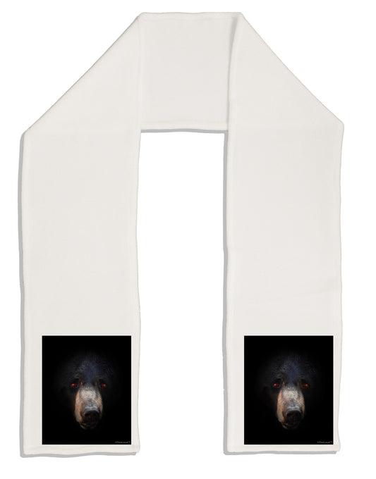 Scary Black Bear Adult Fleece 64&#x22; Scarf-TooLoud-White-One-Size-Adult-Davson Sales