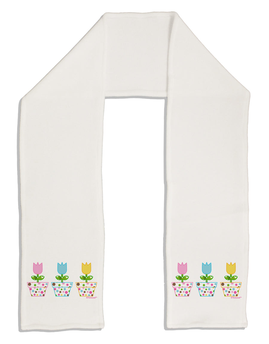 Three Easter Tulips Adult Fleece 64&#x22; Scarf by TooLoud-TooLoud-White-One-Size-Adult-Davson Sales