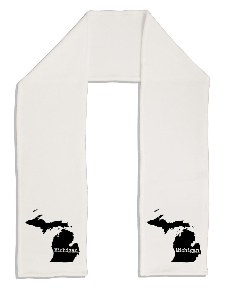 Michigan - United States Shape Adult Fleece 64&#x22; Scarf-TooLoud-White-One-Size-Adult-Davson Sales