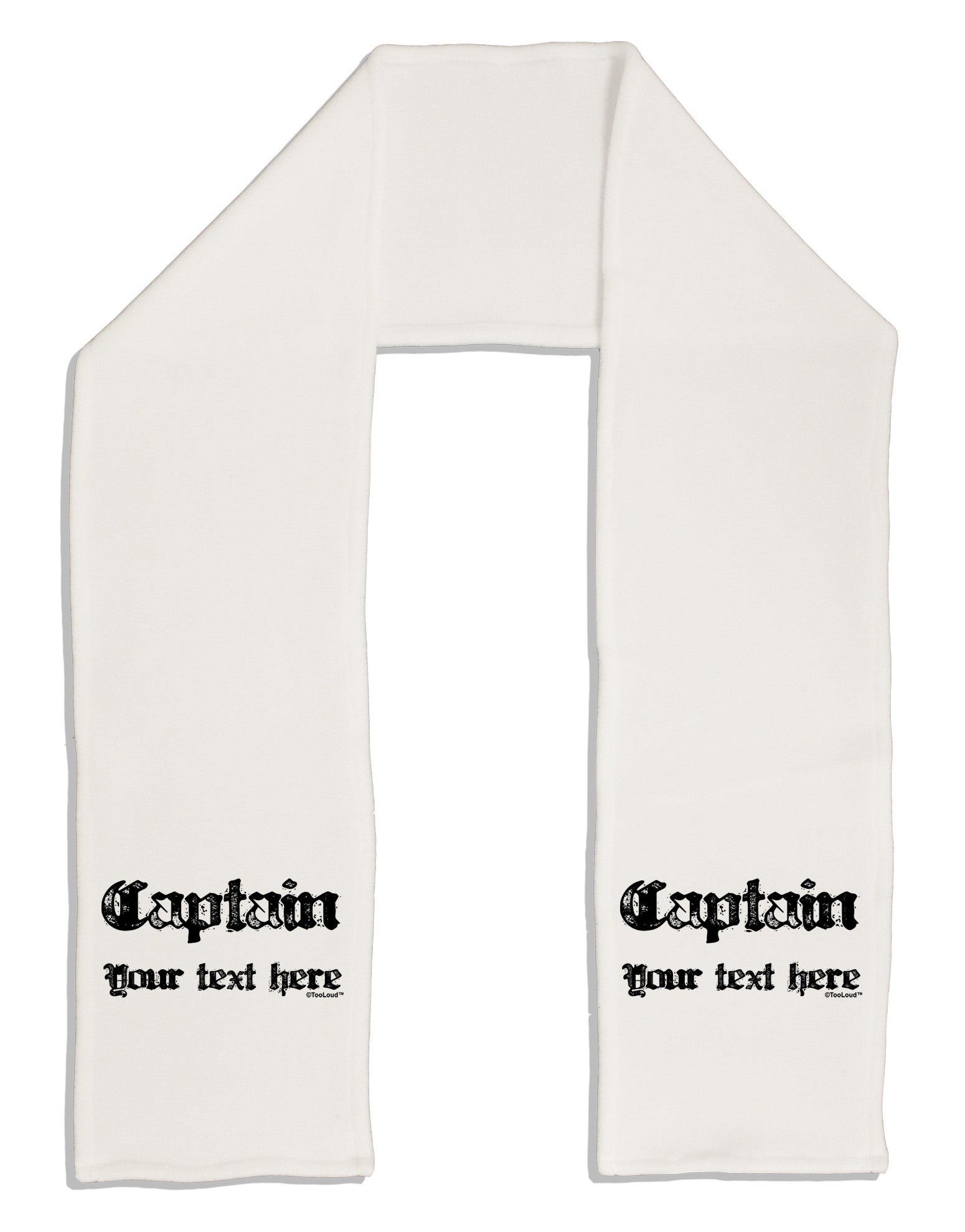 Personalized Captain Adult Fleece 64&#x22; Scarf-TooLoud-White-One-Size-Adult-Davson Sales