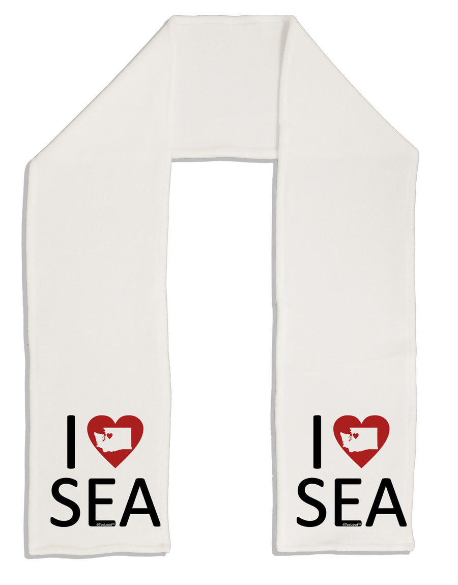 I Heart Seattle Adult Fleece 64&#x22; Scarf-TooLoud-White-One-Size-Adult-Davson Sales