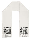 TooLoud Twelve Days of Christmas Text Adult Fleece 64&#x22; Scarf-TooLoud-White-One-Size-Adult-Davson Sales