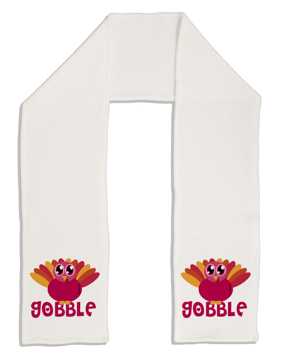 Cute Gobble Turkey Pink Adult Fleece 64&#x22; Scarf-TooLoud-White-One-Size-Adult-Davson Sales