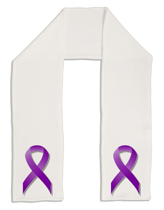 Crohn’s Disease Awareness Ribbon - Purple Adult Fleece 64&#x22; Scarf-TooLoud-White-One-Size-Adult-Davson Sales