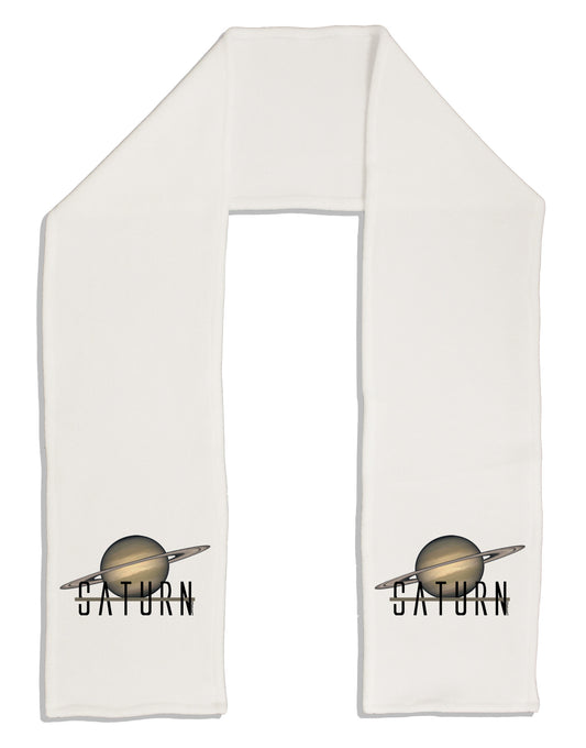 Planet Saturn Text Adult Fleece 64&#x22; Scarf-TooLoud-White-One-Size-Adult-Davson Sales