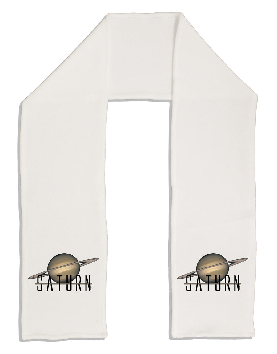 Planet Saturn Text Adult Fleece 64&#x22; Scarf-TooLoud-White-One-Size-Adult-Davson Sales