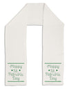 Happy St Patricks Day Clovers Adult Fleece 64&#x22; Scarf-TooLoud-White-One-Size-Adult-Davson Sales