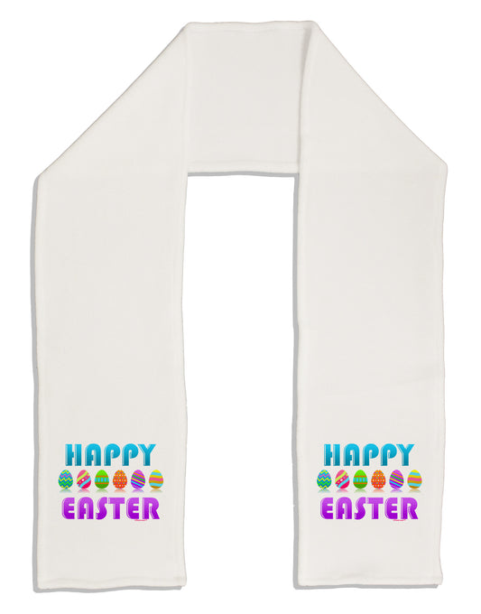 Happy Easter Decorated Eggs Adult Fleece 64&#x22; Scarf-TooLoud-White-One-Size-Adult-Davson Sales