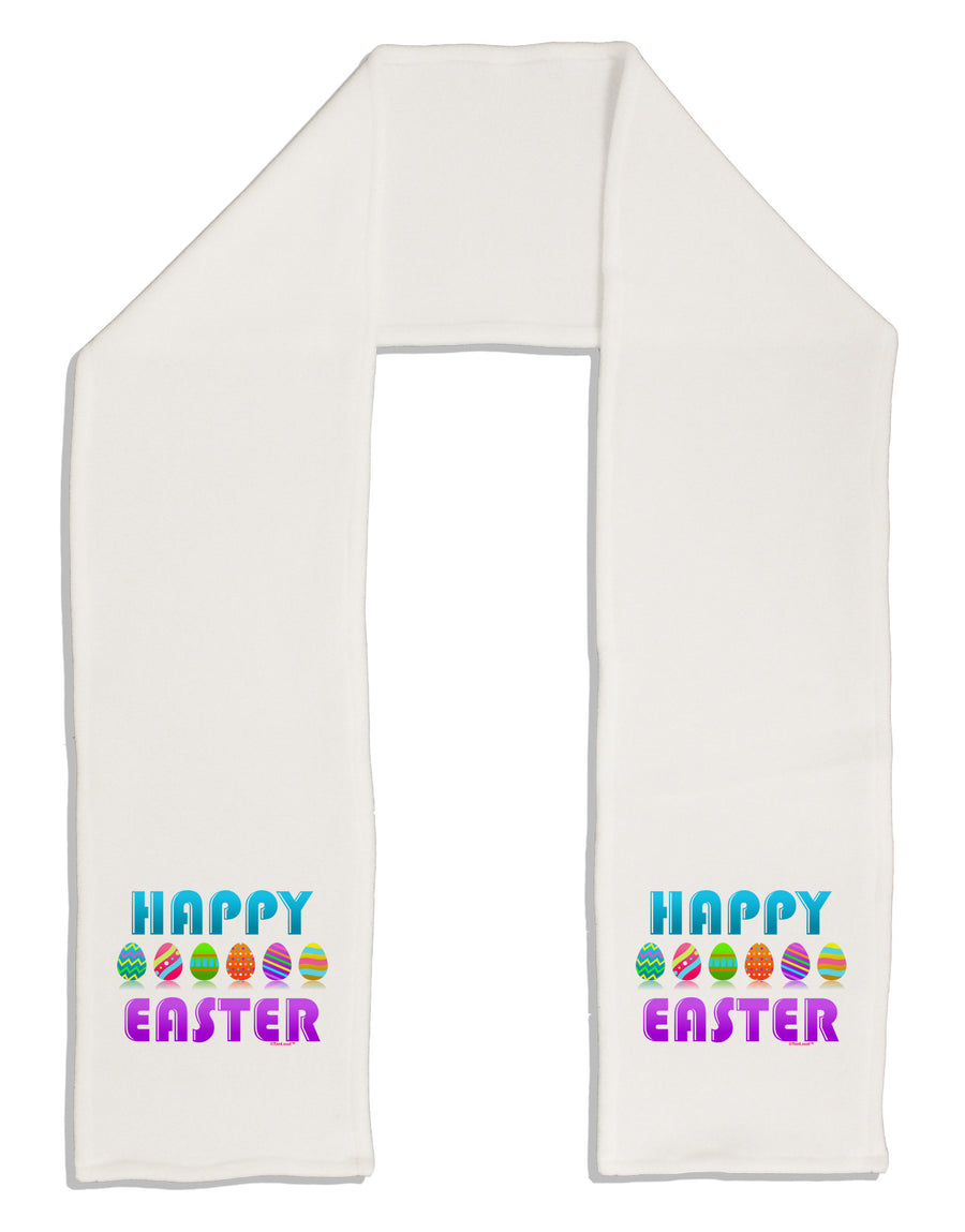 Happy Easter Decorated Eggs Adult Fleece 64&#x22; Scarf-TooLoud-White-One-Size-Adult-Davson Sales