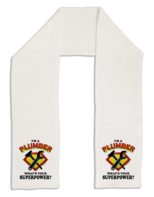 Plumber - Superpower Adult Fleece 64" Scarf-TooLoud-White-One-Size-Adult-Davson Sales