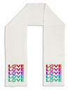 Colorful Love Kisses Adult Fleece 64&#x22; Scarf-TooLoud-White-One-Size-Adult-Davson Sales