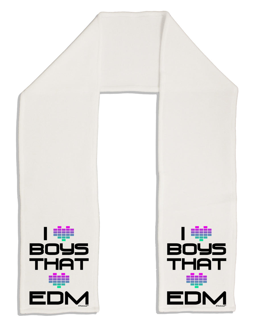 I Heart Boys That Heart EDM Adult Fleece 64&#x22; Scarf-TooLoud-White-One-Size-Adult-Davson Sales