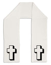 Simple Cross Design Black Adult Fleece 64&#x22; Scarf by TooLoud-TooLoud-White-One-Size-Adult-Davson Sales