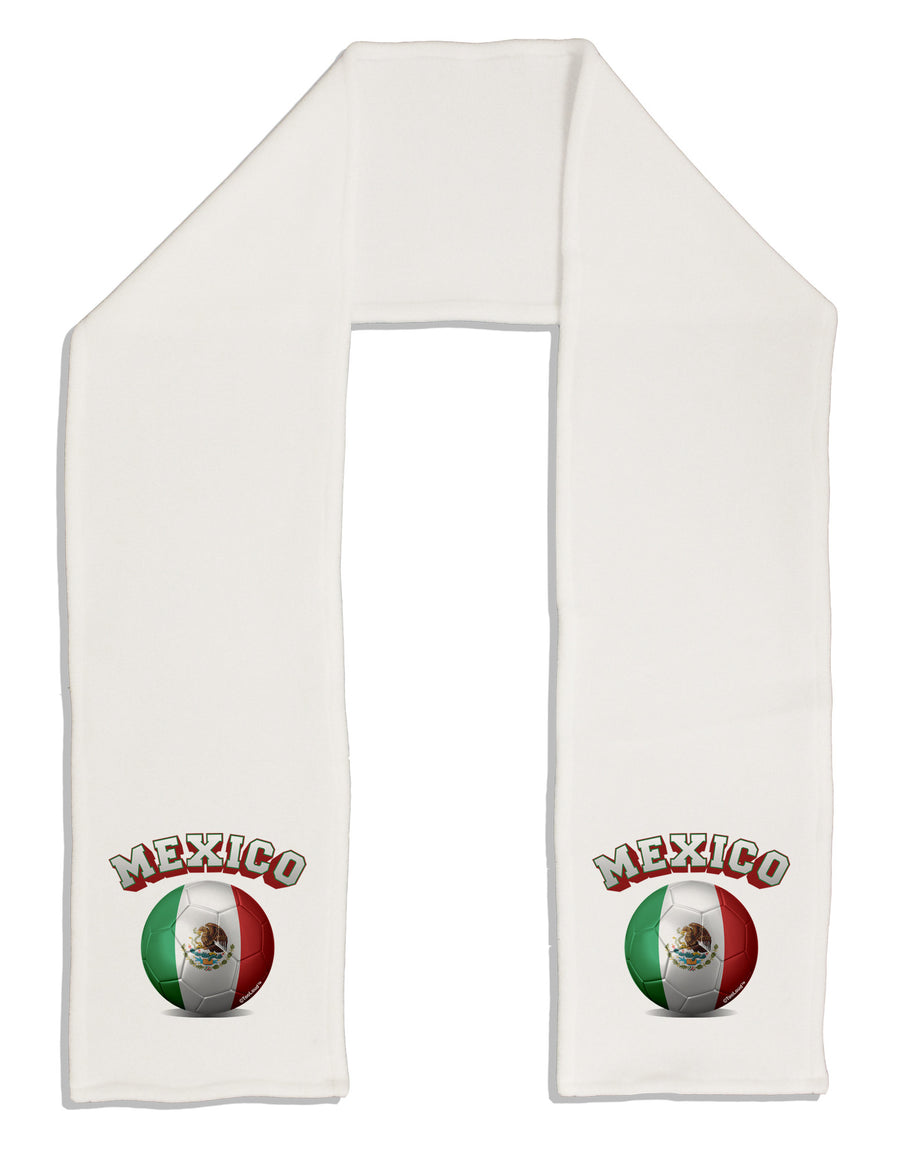 Soccer Ball Flag - Mexico Adult Fleece 64&#x22; Scarf-TooLoud-White-One-Size-Adult-Davson Sales