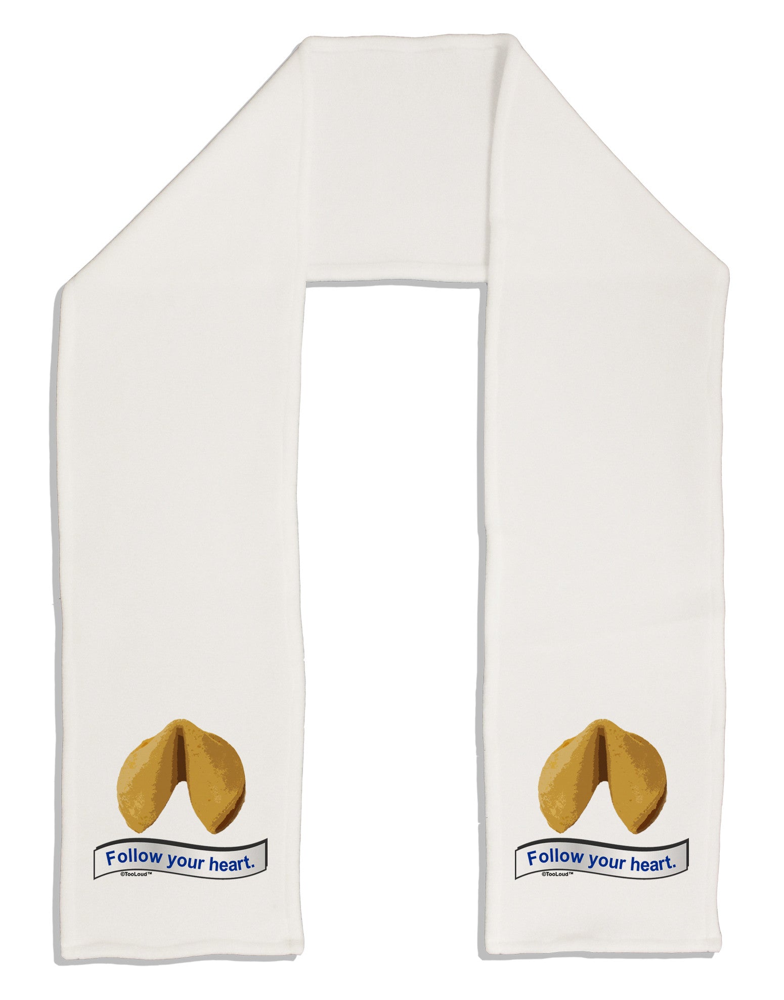 Follow Your Heart Fortune Adult Fleece 64&#x22; Scarf-TooLoud-White-One-Size-Adult-Davson Sales