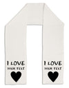 Personalized I Love Customized Adult Fleece 64&#x22; Scarf-TooLoud-White-One-Size-Adult-Davson Sales