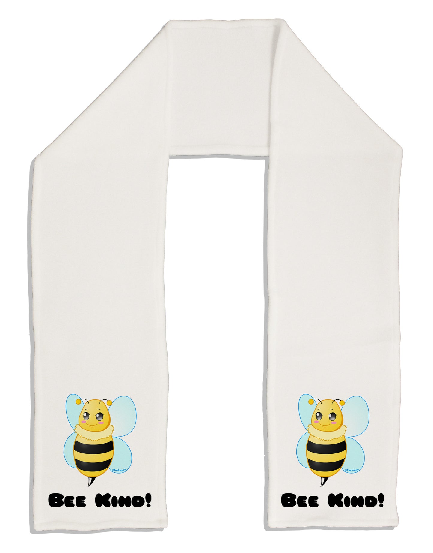 Bee Kind Adult Fleece 64&#x22; Scarf-TooLoud-White-One-Size-Adult-Davson Sales