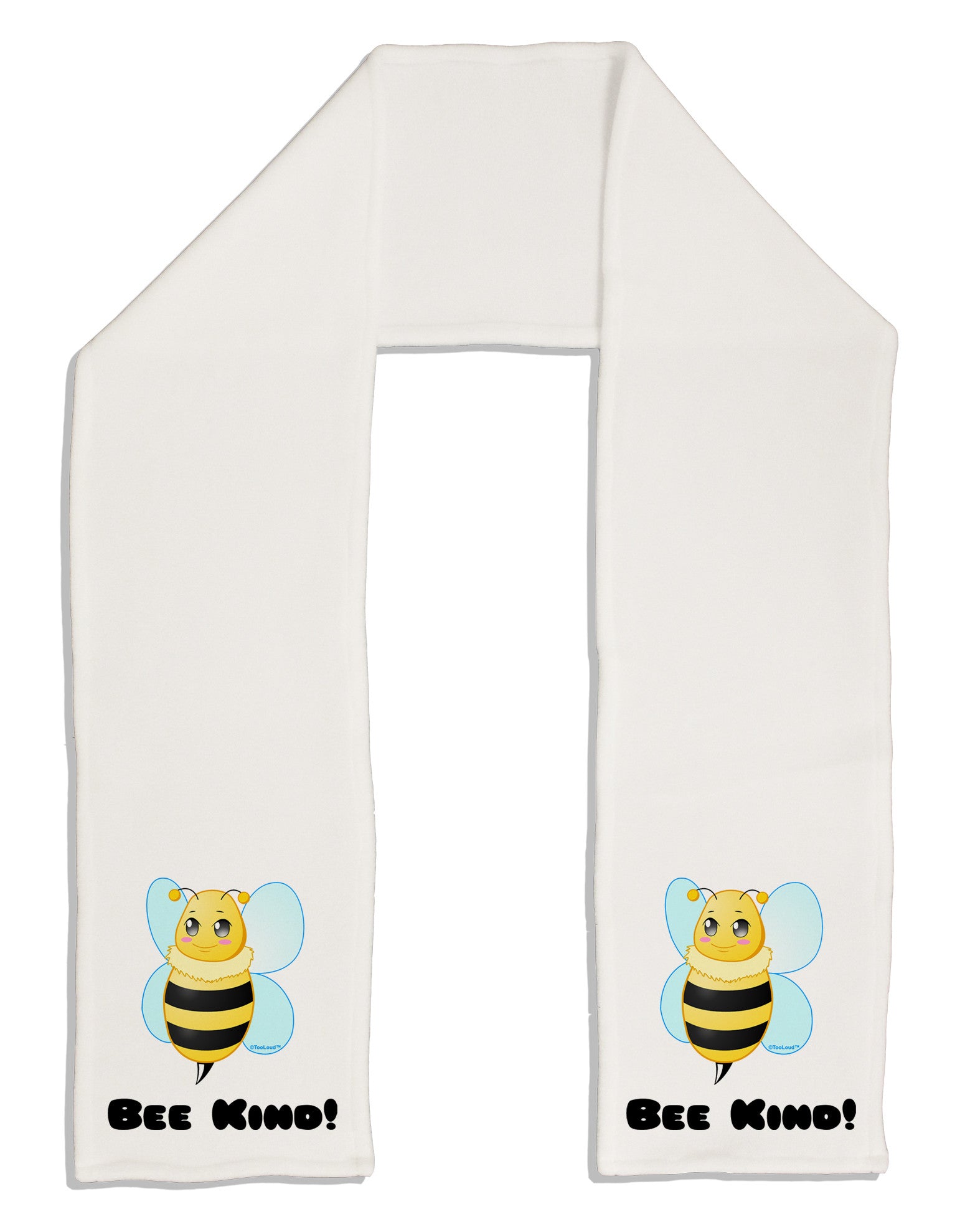 Bee Kind Adult Fleece 64&#x22; Scarf-TooLoud-White-One-Size-Adult-Davson Sales