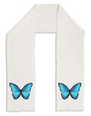 Big Blue Butterfly Adult Fleece 64&#x22; Scarf-TooLoud-White-One-Size-Adult-Davson Sales