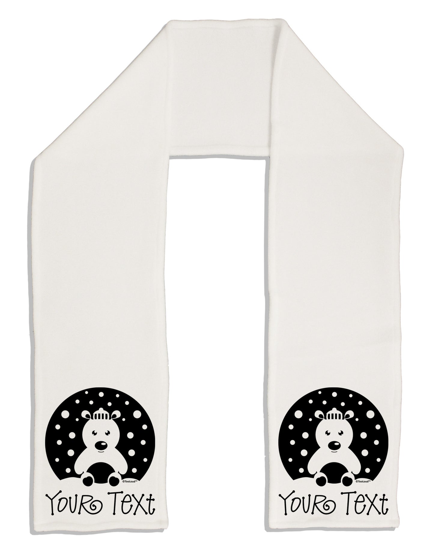 Personalized Matching Polar Bear Family Design - Your Text Adult Fleece 64&#x22; Scarf-TooLoud-White-One-Size-Adult-Davson Sales