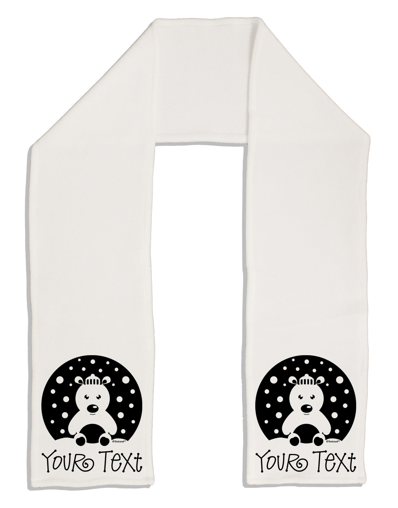 Personalized Matching Polar Bear Family Design - Your Text Adult Fleece 64&#x22; Scarf-TooLoud-White-One-Size-Adult-Davson Sales