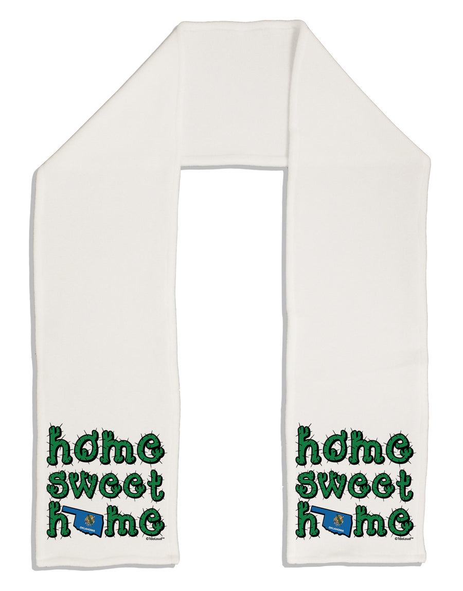 Home Sweet Home - Oklahoma - Cactus and State Flag Adult Fleece 64&#x22; Scarf by TooLoud-TooLoud-White-One-Size-Adult-Davson Sales