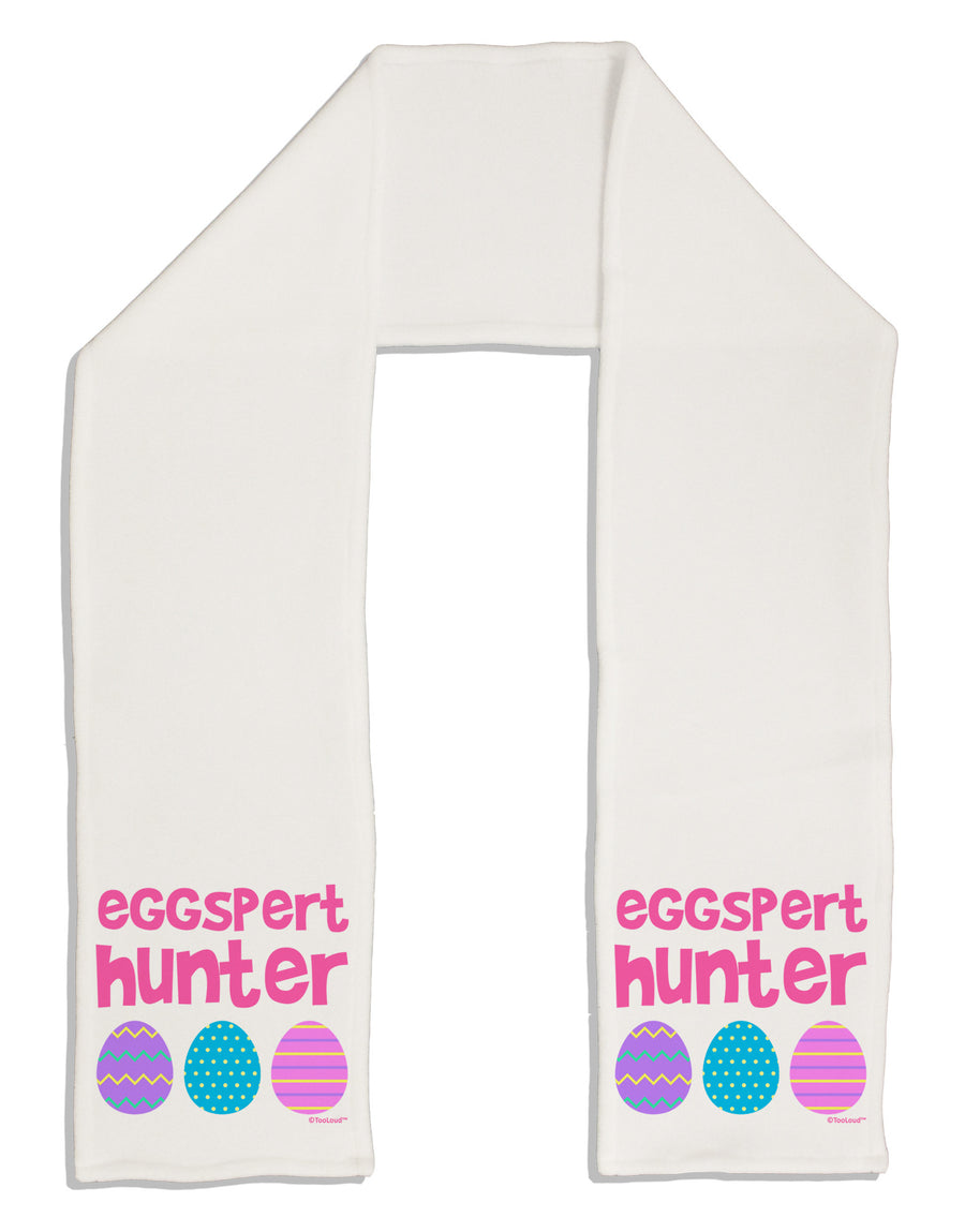 TooLoud Eggspert Hunter - Easter - Pink Adult Fleece 64&#x22; Scarf-TooLoud-White-One-Size-Adult-Davson Sales