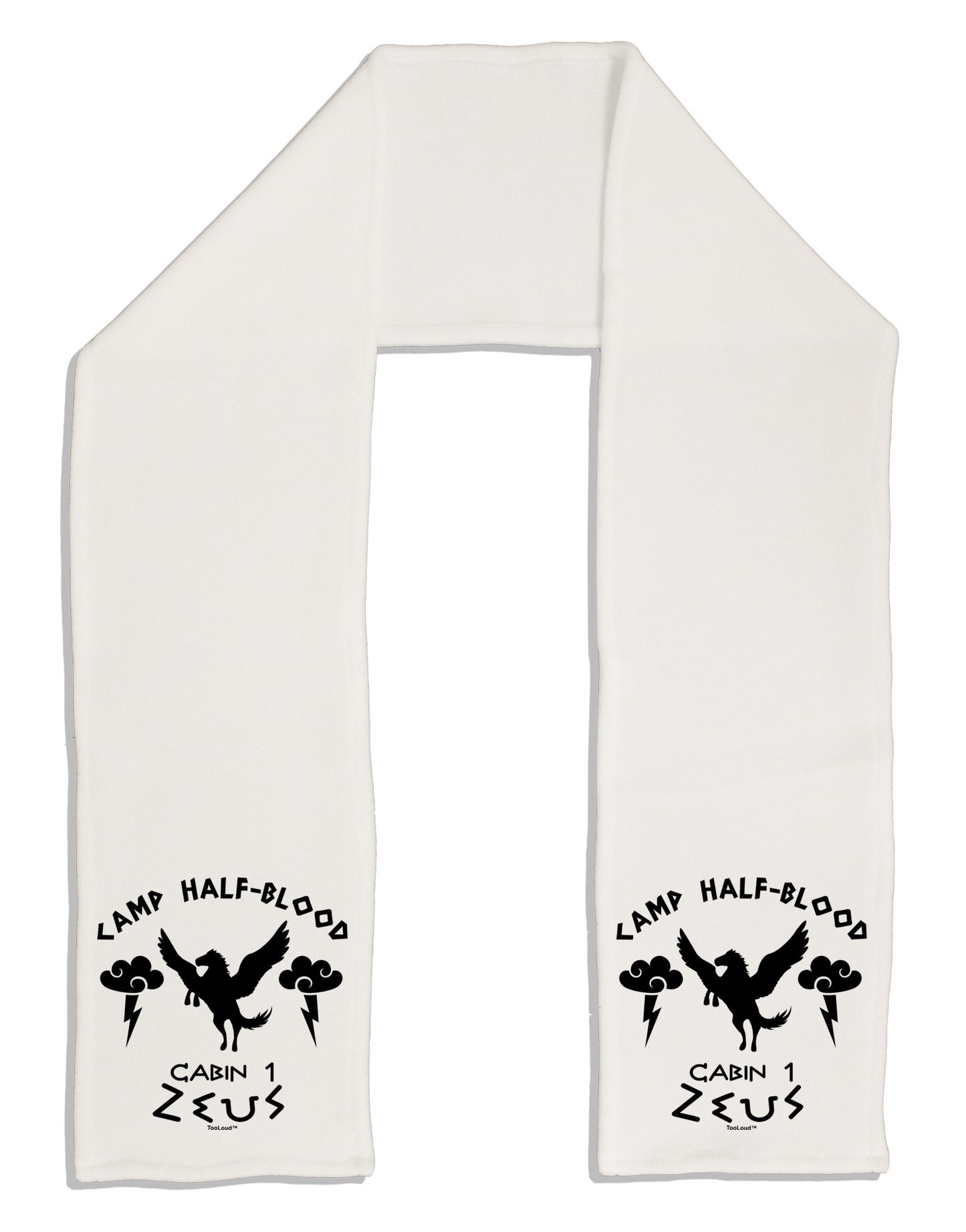 Camp Half Blood Cabin 1 Zeus Adult Fleece 64&#x22; Scarf by-TooLoud-White-One-Size-Adult-Davson Sales