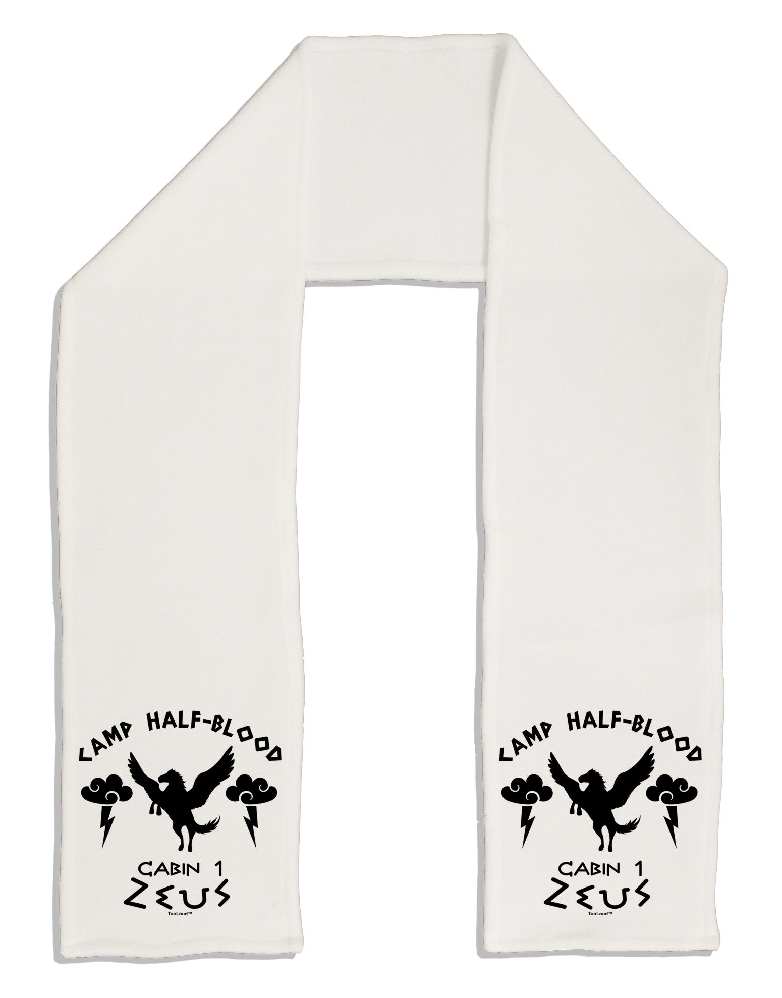 Camp Half Blood Cabin 1 Zeus Adult Fleece 64&#x22; Scarf by-TooLoud-White-One-Size-Adult-Davson Sales