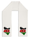 Kenya Flag Silhouette Distressed Adult Fleece 64&#x22; Scarf-TooLoud-White-One-Size-Adult-Davson Sales