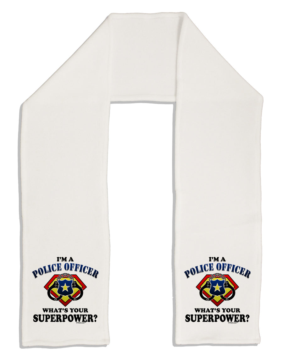 Police Officer - Superpower Adult Fleece 64" Scarf-TooLoud-White-One-Size-Adult-Davson Sales