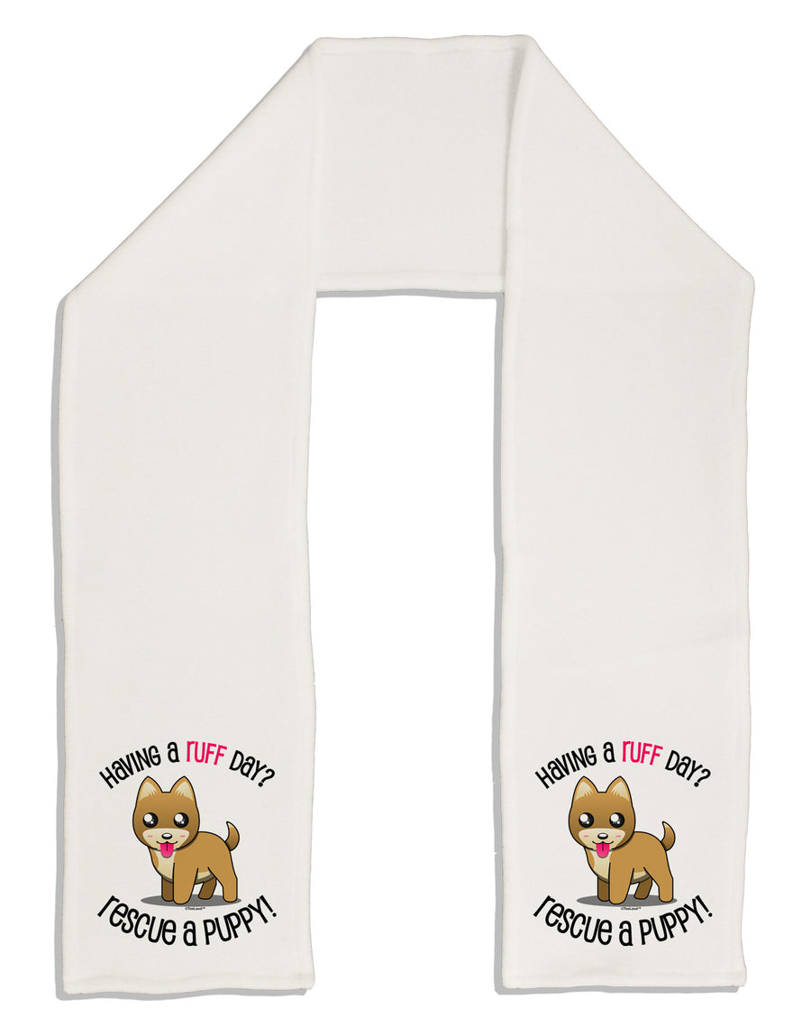 Rescue A Puppy Adult Fleece 64" Scarf-TooLoud-White-One-Size-Adult-Davson Sales