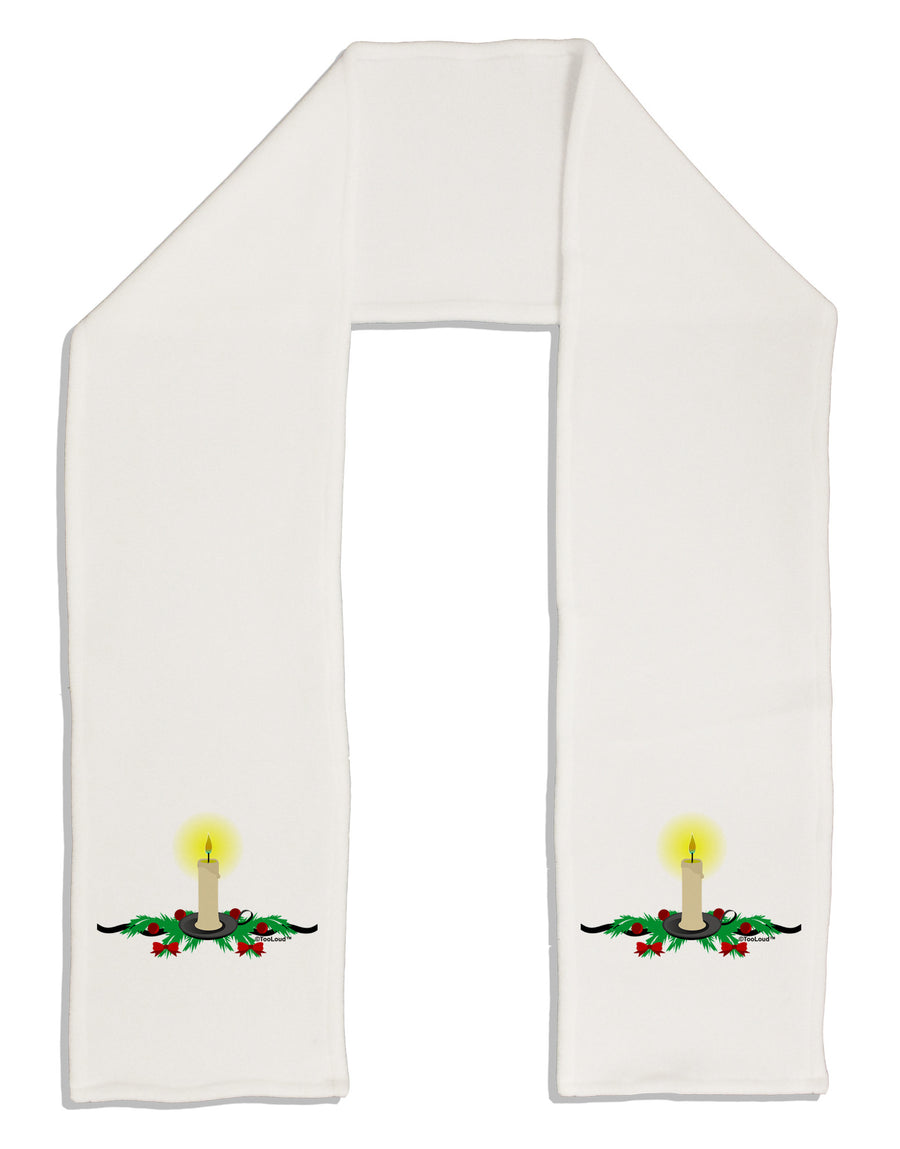 Chirstmas Candle Adult Fleece 64&#x22; Scarf-TooLoud-White-One-Size-Adult-Davson Sales