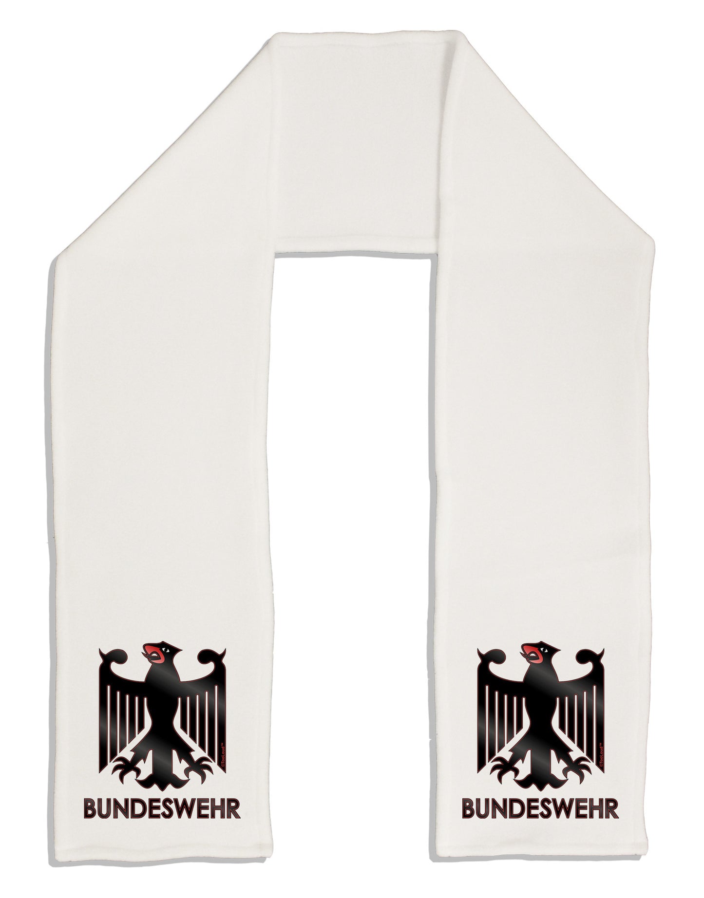 Bundeswehr Logo with Text Adult Fleece 64&#x22; Scarf-TooLoud-White-One-Size-Adult-Davson Sales