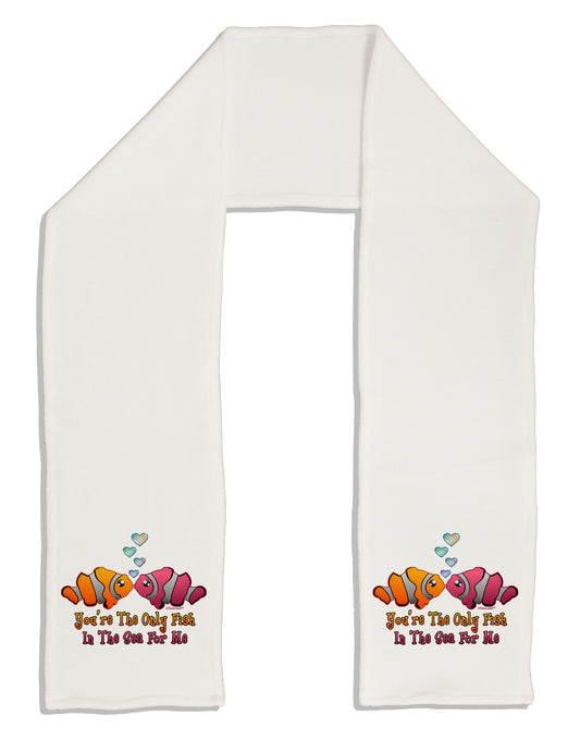 Kissy Clownfish Only Fish In The Sea Adult Fleece 64&#x22; Scarf-TooLoud-White-One-Size-Adult-Davson Sales