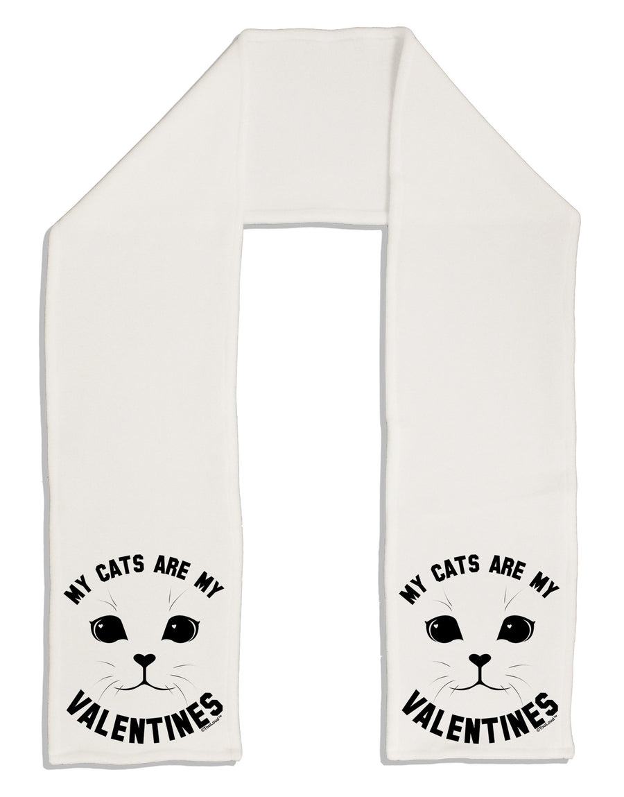 My Cats are my Valentines Adult Fleece 64&#x22; Scarf by-TooLoud-White-One-Size-Adult-Davson Sales