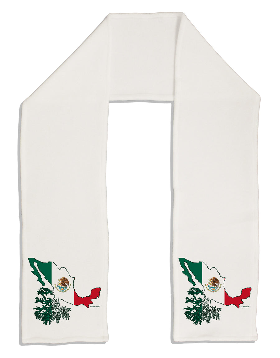 Mexican Roots - Mexico Outline Mexican Flag Adult Fleece 64&#x22; Scarf by TooLoud-TooLoud-White-One-Size-Adult-Davson Sales