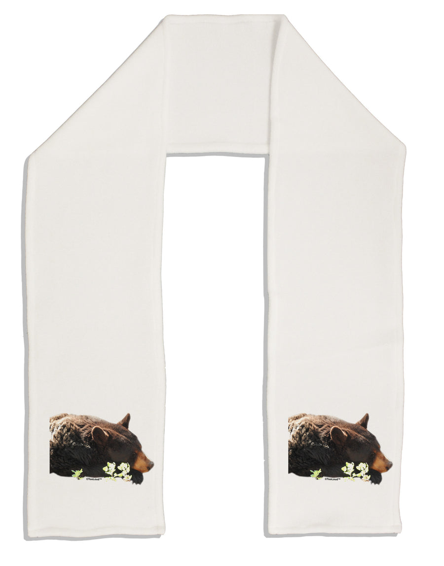 Laying Black Bear Cutout Adult Fleece 64&#x22; Scarf-TooLoud-White-One-Size-Adult-Davson Sales