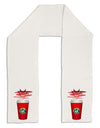 Red Cup Satan Coffee Adult Fleece 64&#x22; Scarf by-TooLoud-White-One-Size-Adult-Davson Sales