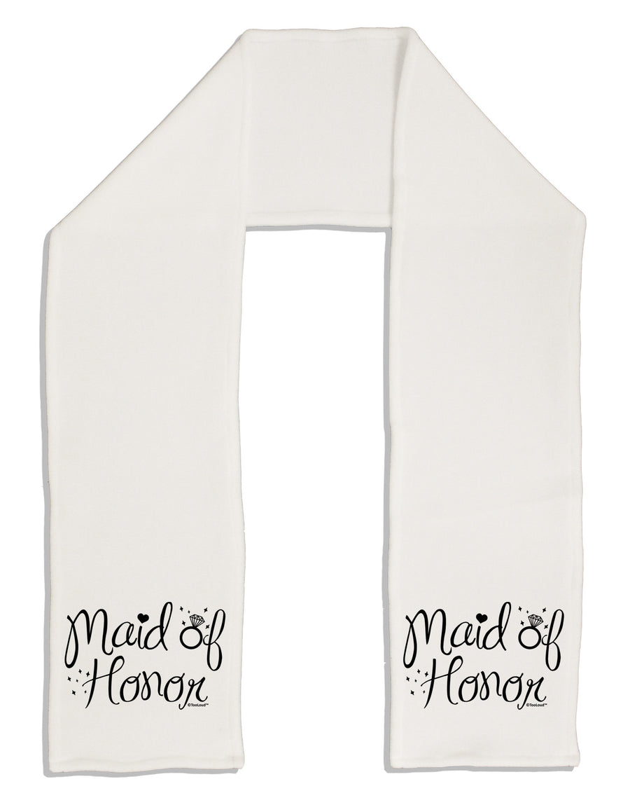 Maid of Honor - Diamond Ring Design Adult Fleece 64&#x22; Scarf-TooLoud-White-One-Size-Adult-Davson Sales