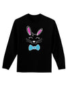 Happy Easter Bunny Face Adult Long Sleeve Shirt-Long Sleeve Shirt-TooLoud-Black-Small-Davson Sales