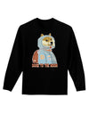 Doge to the Moon Adult Long Sleeve Shirt-Long Sleeve Shirt-TooLoud-Black-Small-Davson Sales