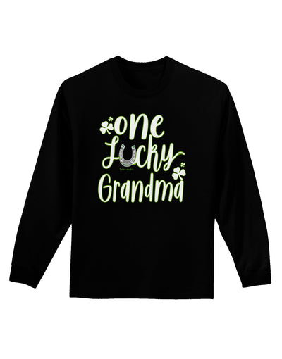 One Lucky Grandma Shamrock Adult Long Sleeve Shirt-Long Sleeve Shirt-TooLoud-Black-Small-Davson Sales
