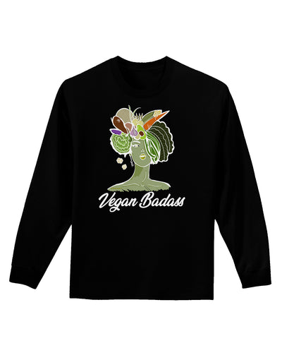 Vegan Badass Adult Long Sleeve Shirt-Long Sleeve Shirt-TooLoud-Black-Small-Davson Sales