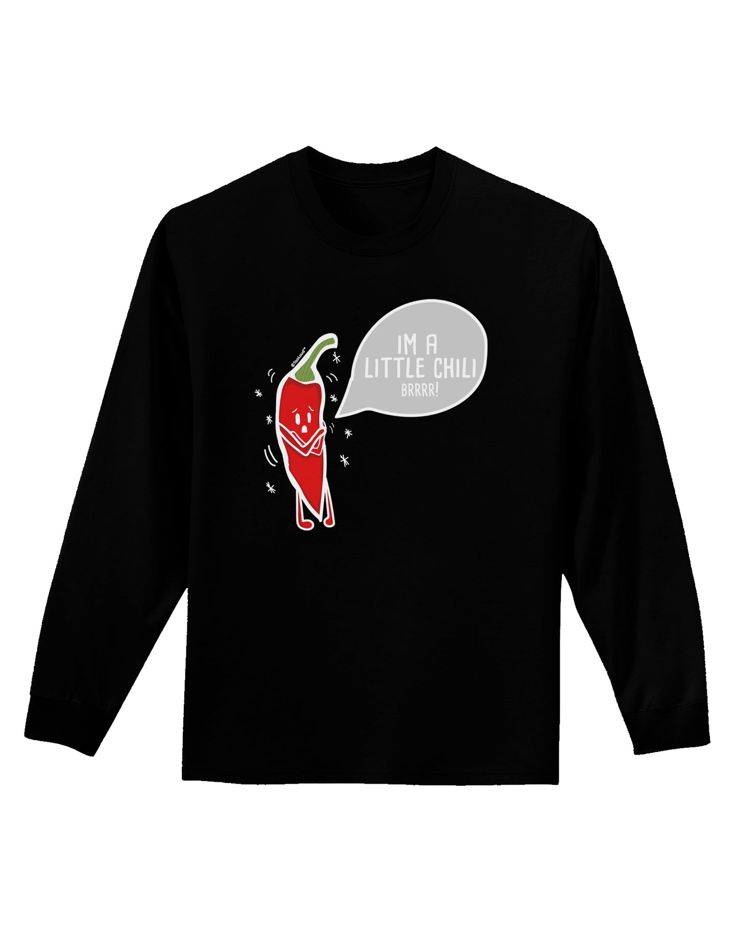 I'm a Little Chilli Adult Long Sleeve Shirt-Long Sleeve Shirt-TooLoud-Black-Small-Davson Sales