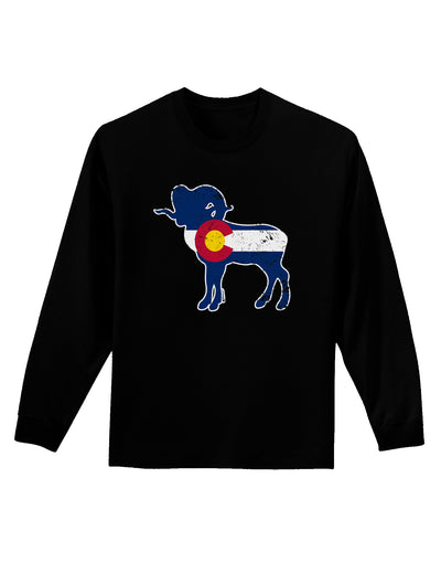 Grunge Colorado Emblem Flag Adult Long Sleeve Shirt-Long Sleeve Shirt-TooLoud-Black-Small-Davson Sales